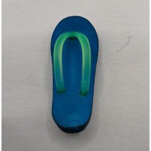 Miniature Blue Green Flip Flop Charm Craft